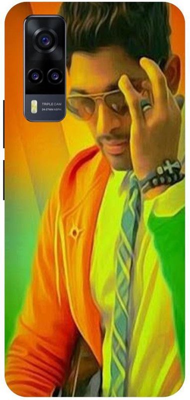 THE NARAYANA COLLECTIONS Back Cover for VIVO Y51A- V2031-ALLU,ARJUN,SOUTH,HERO,PUSHPA  (Multicolor, Hard Case, Pack of: 1)