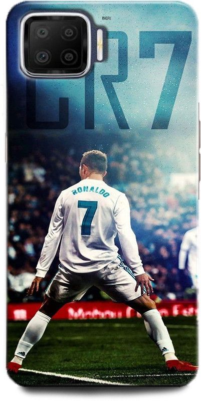 INDICRAFT Back Cover for OPPO F17, CPH2095 CRISTIANO RONALDO, CR-7, REAL MADRID, FOOTBALL, SPORTS  (Multicolor, Hard Case, Pack of: 1)