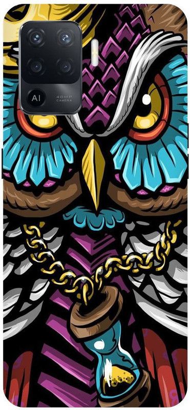 PICHKU Back Cover for OPPO F19 PRO-CPH2285-ANIMAL,LION,TIGER,OWL,ULLU,COLOURFUL,GIRLS,BOYS,FUNKY  (Multicolor, Hard Case, Pack of: 1)