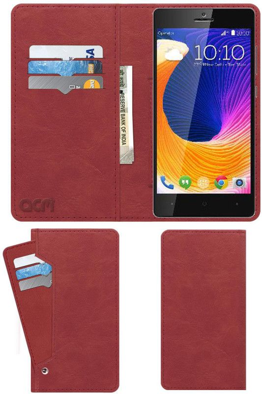ACM Flip Cover for Kult 10 16gb 4g  (Pink, Cases with Holder, Pack of: 1)