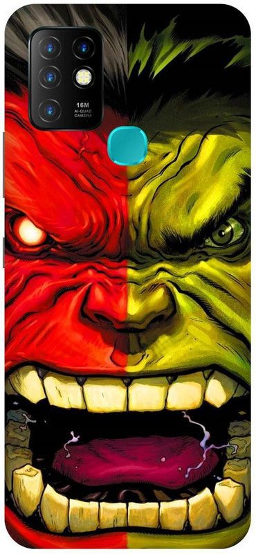 FIKORA Back Cover for Infinix Hot 10, X682B, HULK, ANGRY, HULK, MARVEL, SUPERHERO  (Multicolor, Hard Case, Pack of: 1)