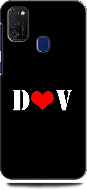 Afterglow Back Cover for SAMSUNG Galaxy M30s D V, D LOVES V, NAME, LETTER, ALPHABET, DV LOVE, HART  (Multicolor, Shock Proof, Pack of: 1)