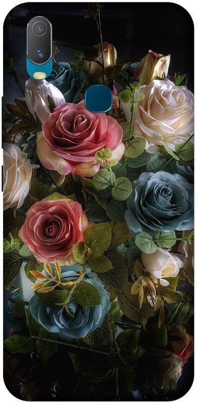 URCHIN Back Cover for Vivo Y12 flowers, roses, floral, tropical, natural  (Multicolor, Shock Proof)
