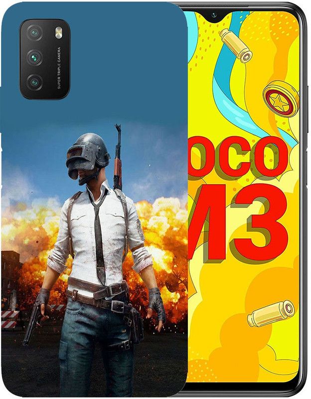 METOO Back Cover for POCO M3, PubgDesign back cover Print :: 625, POCO M3 back cover for boys, girls, Friends  (Multicolor, Dual Protection, Silicon, Pack of: 1)