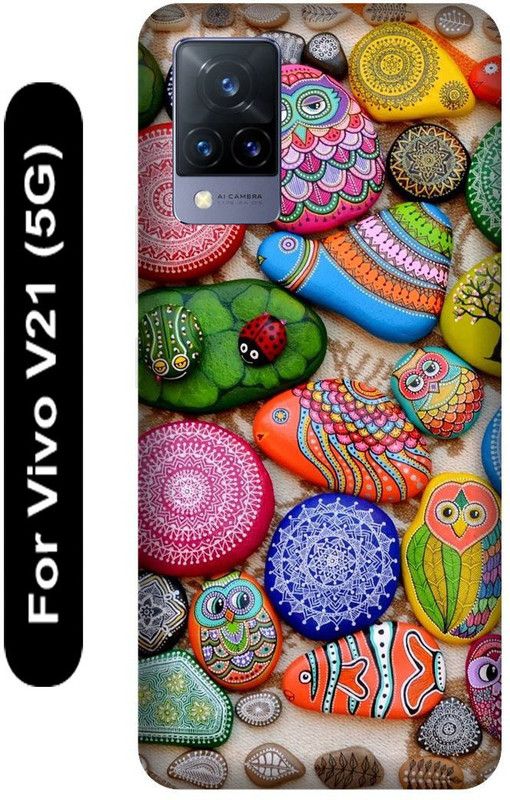 SSMORYA Back Cover for Vivo V21 5G, Stones Printed  (Multicolor, Hard Case, Pack of: 1)
