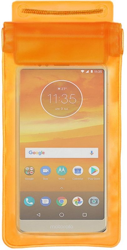 ACM Pouch for Motorola Moto E5 Plus  (Orange, Waterproof, Silicon, Pack of: 1)