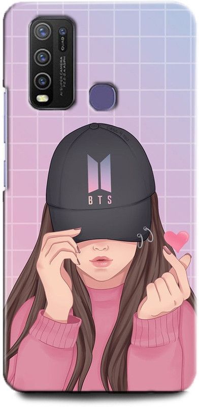 WallCraft Back Cover for Vivo Y30, Vivo 1938 GIRL, ANIME, BTS, LOVELY GIRL, CARTOON, CUTE GIRL, DOLL  (Multicolor, Dual Protection, Pack of: 1)
