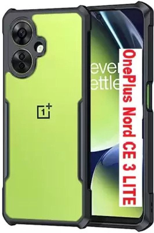Mobile Case Cover Pouch for OnePlus Nord CE 3, OnePlus Nord CE 3 Lite  (Black, Transparent, Shock Proof, Pack of: 1)