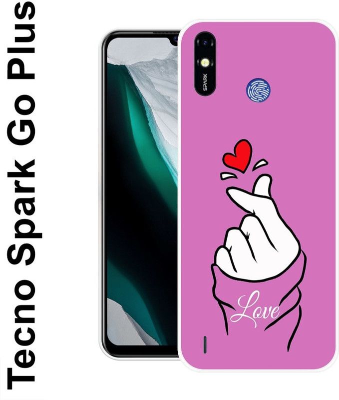 KLC Back Cover for Tecno Spark Go Plus  (Purple, White, Grip Case, Silicon)