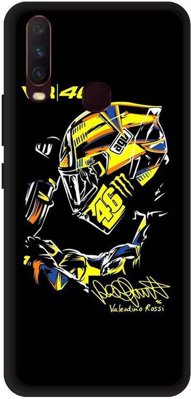 URCHIN Back Cover for vivoY12 valentino rossi, vr46, vr46 helmet, agv, bike rider, motogp  (Multicolor, Shock Proof)