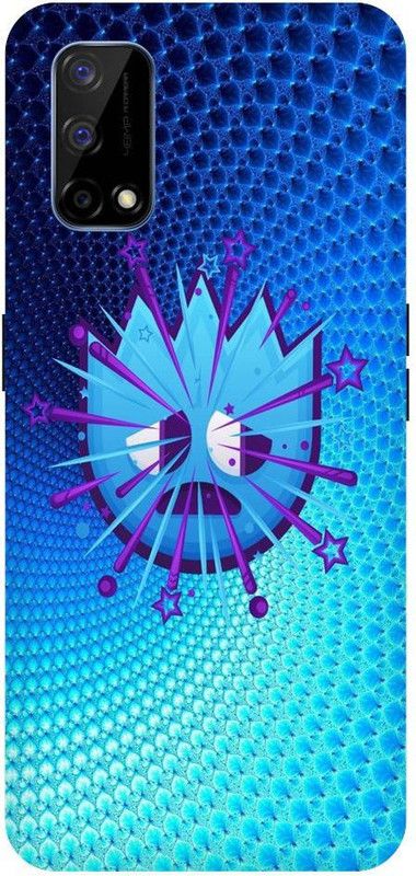 Bluvver Back Cover for Realme Narzo 30 Pro, RMX2117, Printed Blue Color Back Cover  (Multicolor, Hard Case, Pack of: 1)
