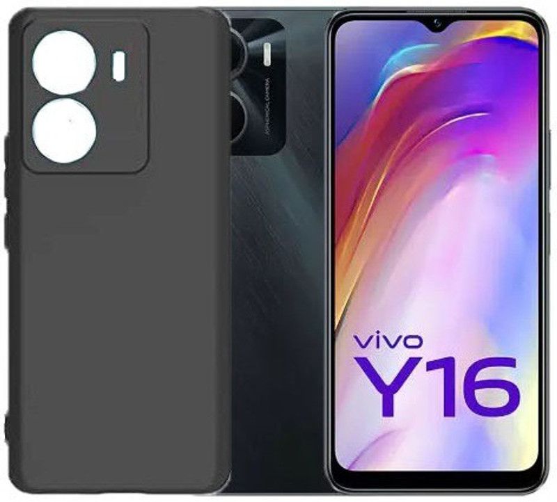S-Softline Back Cover for Vivo Y16  (Black, Pack of: 1)