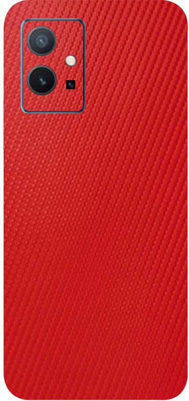 BugguSkin Vivo Y75 5G, vivo y75 5g Mobile Skin  (Ultra Super Red Carbon Fiber Skin With High Mattte Finish.)