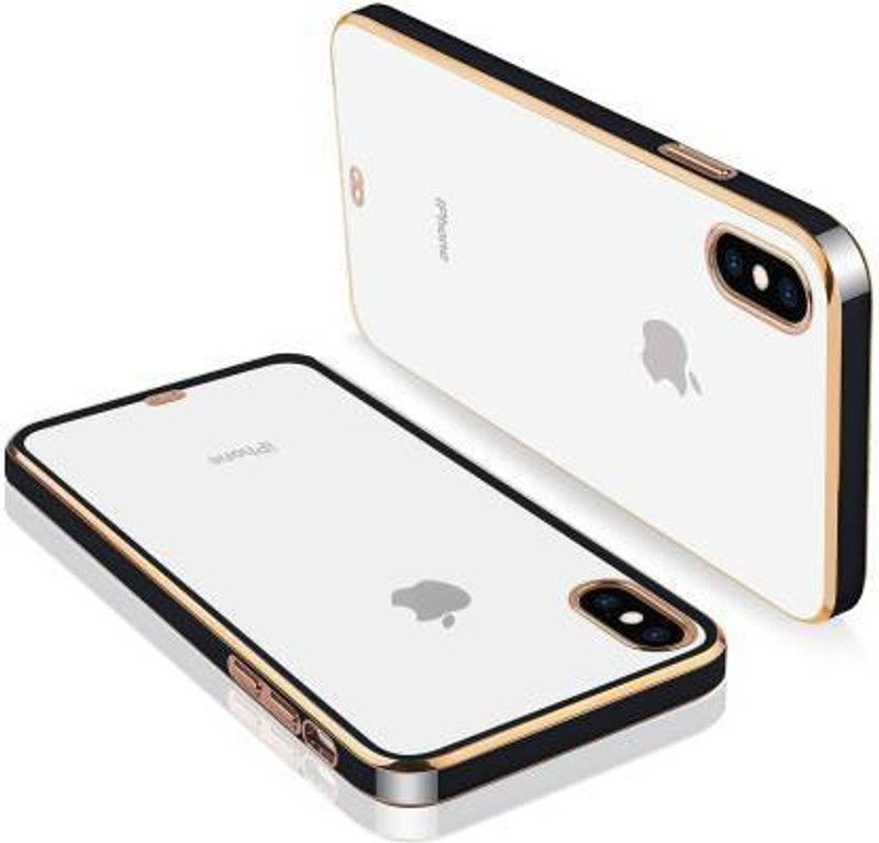 ClickAway Back Cover for Apple Iphone XR |Electroplated Square Platting Chrome Case  (Black, Flexible, Pack of: 1)