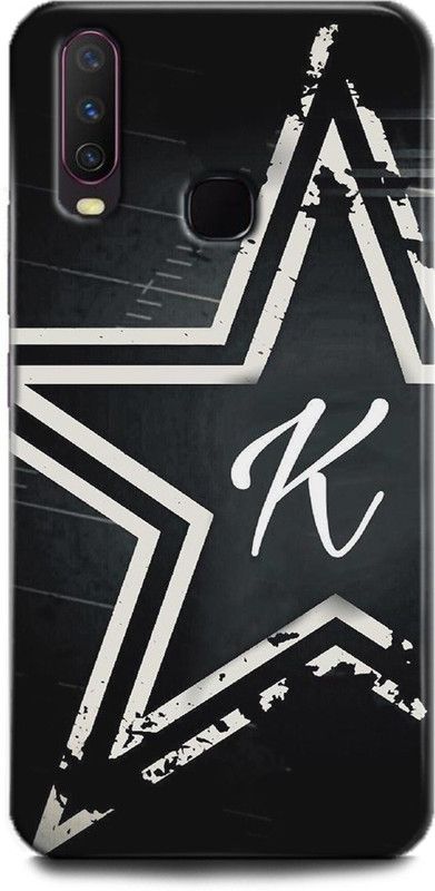 INDICRAFT Back Cover for Vivo Y17, Vivo 1902, K letter, Printed  (Multicolor, Shock Proof)