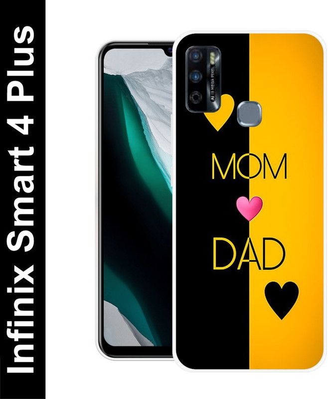 Aabra Back Cover for Infinix Smart 4 Plus  (Yellow, Flexible, Silicon, Pack of: 1)