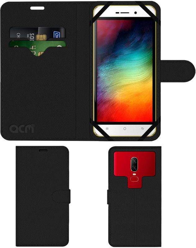 ACM Flip Cover for Karbonn Quattro L52 Vr  (Black, Cases with Holder, Pack of: 1)