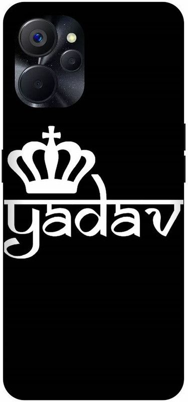 DIKRO Back Cover for realme 9i 4g, RMX3491, YADAV, JI, KING  (Black, Hard Case, Pack of: 1)