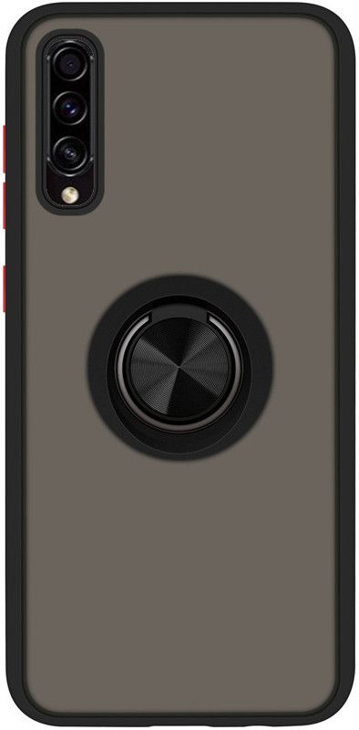 MOBIRUSH Back Cover for Samsung Galaxy A50S  (Black, Cases with Holder, Pack of: 1)