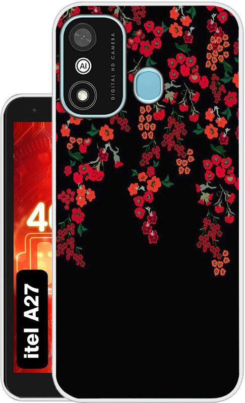 Case Club Back Cover for Itel A27  (Black, Camera Bump Protector, Silicon, Pack of: 1)