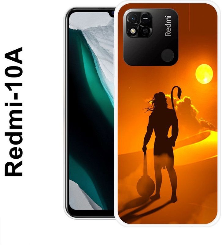 REDFLY Back Cover for Redmi 10A  (Black, Orange, Grip Case, Silicon)