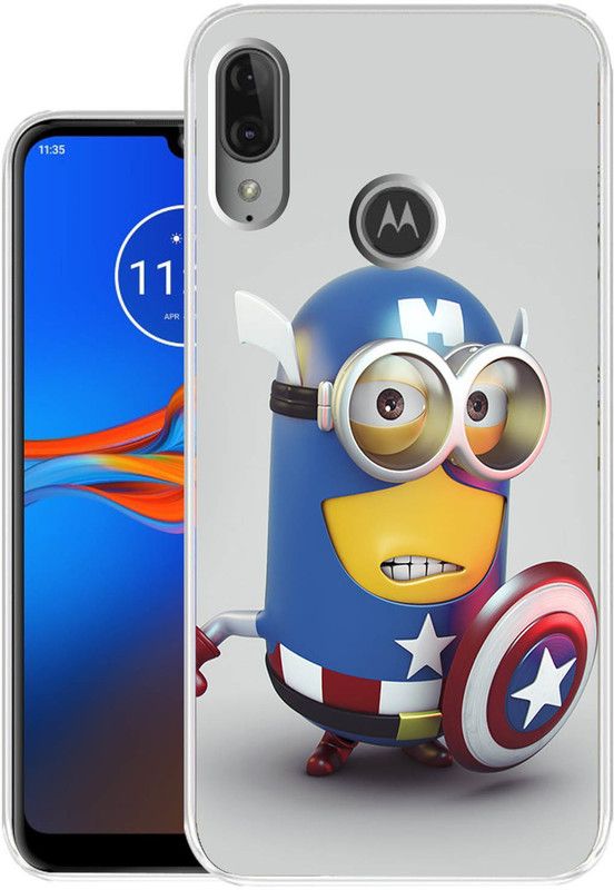 Case Club Back Cover for Motorola E6s  (Blue, Grip Case, Silicon, Pack of: 1)