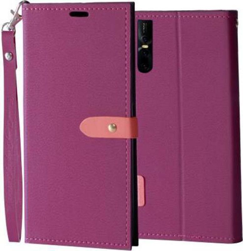 YAYAVAR Flip Cover for Vivo V15 Pro  (Pink, Shock Proof, Pack of: 1)