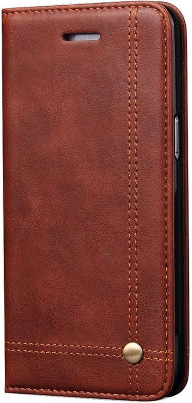 Shock Proof Flip Cover for Samsung Galaxy S8+ / Galaxy S8 Plus  (Brown, Magnetic Case, Pack of: 1)