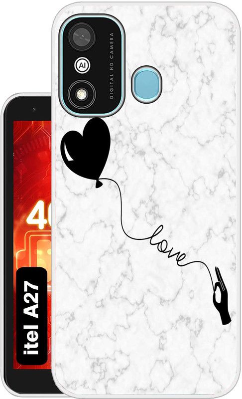 Case Club Back Cover for Itel A27  (White, Camera Bump Protector, Silicon, Pack of: 1)