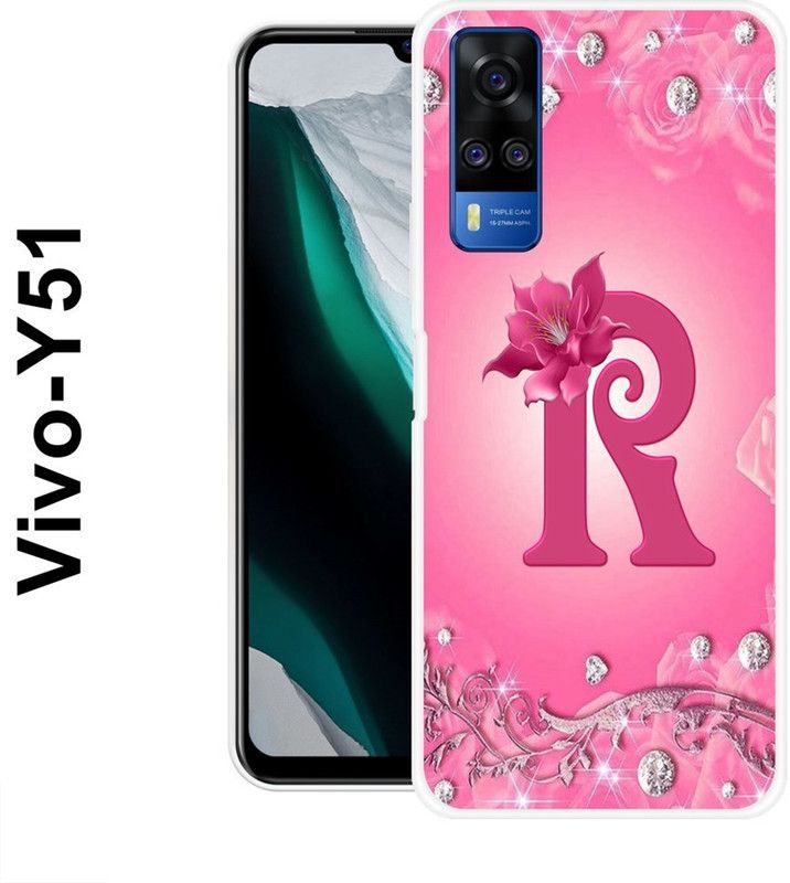 INDIALAND Back Cover for Vivo Y51, Vivo Y51A, Vivo Y31, Vivo Y51 2020, Vivo Y31 2020  (Pink, White, Silicon)