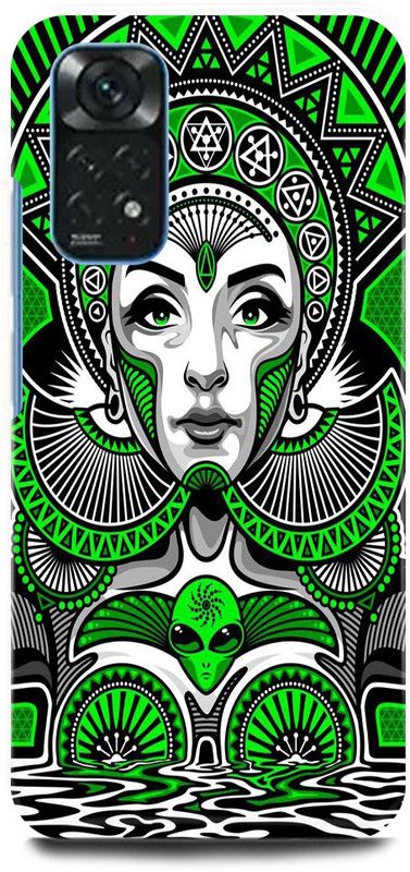 play fast Back Cover for Redmi Note 11S WEED, STONER, ART, LEAF, TRIPPY, GIRL, PIN, OF, ART  (Green, Hard Case, Pack of: 1)