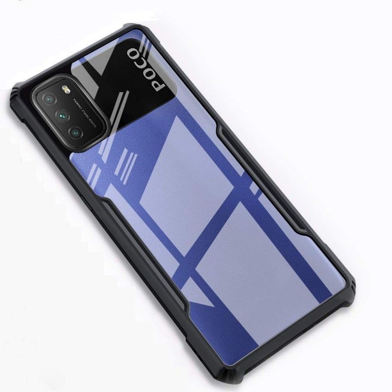 Rakulo Back Cover for Poco M3  (Black, Grip Case, Silicon, Pack of: 1)
