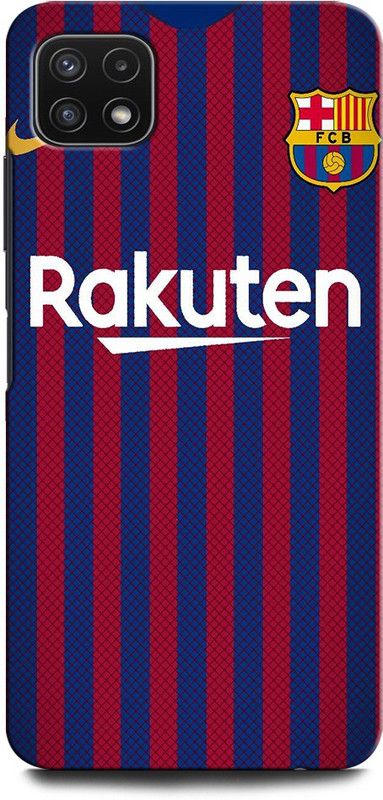 GRAFIQE Back Cover for SAMSUNG Galaxy A22 5G BARCELONA, EMBLEM, FOOTBALL, FCB, SPORTS  (Multicolor, Shock Proof, Pack of: 1)