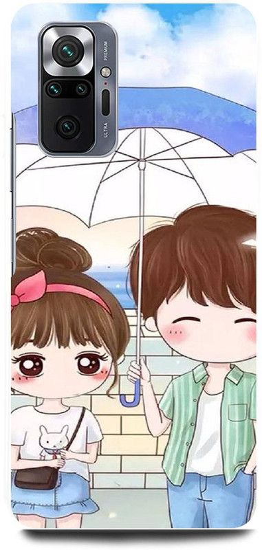 FRONK Back Cover for REDMI Note 10 Pro, CUTE, COUPLE, LOVELY, COUPLE, GIRL, BOY, LOVE  (White, Hard Case, Pack of: 1)