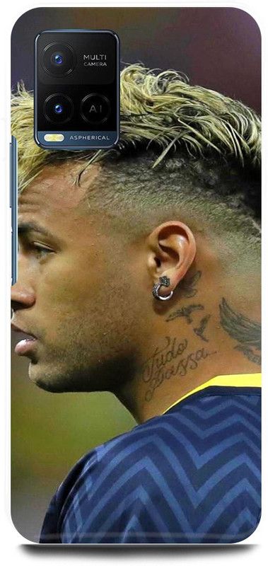 play fast Back Cover for Vivo Y33s, V2109 NEYMAR, JR, BARCELONA,FOOTBALL,JUNIOR,PSG,FRANCE  (Blue, Hard Case)