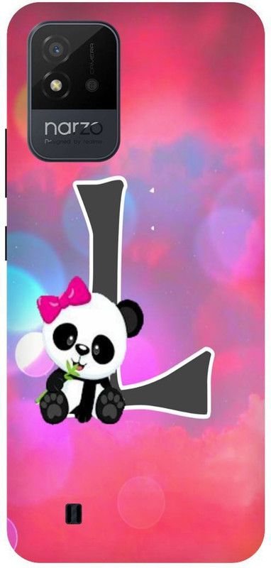 PICHKU Back Cover for NARZO 50i-RMX3235-L,LATTER,ALPHABET,PANDA,NAME,DESIGN,LIFE,LINE,GIRLS,BOYS,LOVE  (Pink, Hard Case, Pack of: 1)