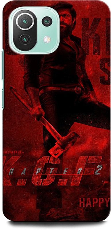 GRAFIQE Back Cover for Mi 11 Lite, Xiaomi 11Lite NE YASH, KGF, ROCKING STAR, TAMIL HERO, TELUGU STAR  (Multicolor, Shock Proof, Pack of: 1)