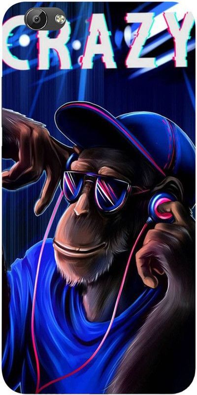 Golden Mask Back Cover for Vivo V5 DJ Monkey  (Multicolor, Waterproof, Silicon, Pack of: 1)