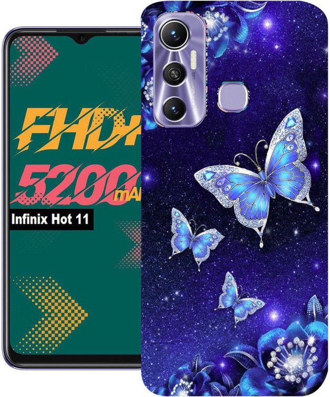 Anami Back Cover for Infinix Hot 11  (Multicolor, Dual Protection, Silicon, Pack of: 1)