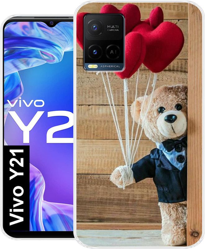 Hostprint Back Cover for Vivo Y21  (Multicolor, Grip Case, Silicon, Pack of: 1)