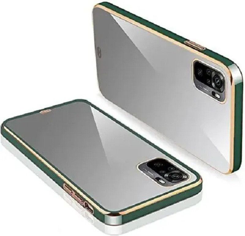 Rugraj Back Cover for NOTE 10S ( Gold Transparent )  (Gold, Shock Proof, Silicon, Pack of: 1)