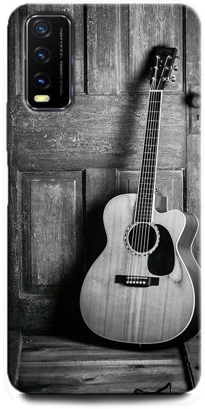 Afterglow Back Cover for Vivo Y12s GUITAR, GUITAR LOVE, COOL, LOVE, MUSIC, INSTUMENTS, BLACK AND WHITE  (Multicolor, Shock Proof, Pack of: 1)