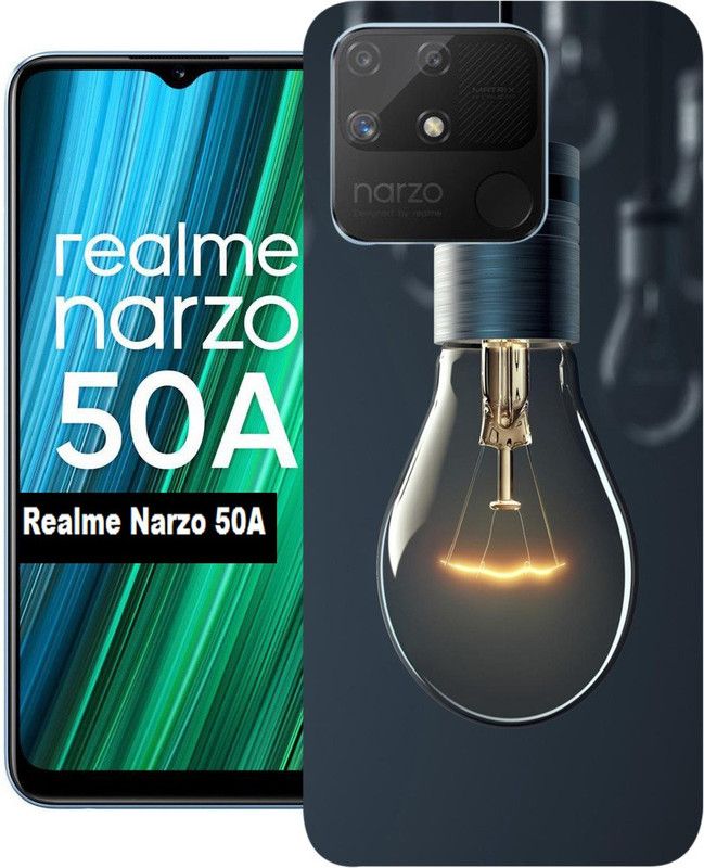 mitzvah Back Cover for Realme Narzo 50A  (Blue, Dual Protection, Silicon, Pack of: 1)