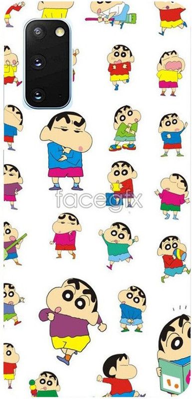 Golden Mask Back Cover for Samsung Galaxy S20 Shinchan In Different Character  (Multicolor, Waterproof, Silicon, Pack of: 1)