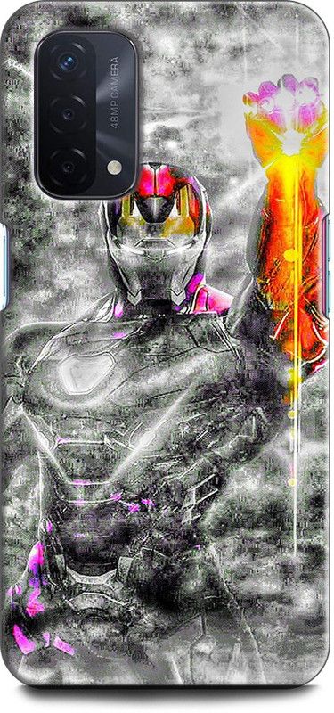 Afterglow Back Cover for Oppo A74 5G IRON MAN, LOVE YOU 3000, SUPERHERO, TONY STARK, MARVAL, COMIC  (Multicolor, Shock Proof, Pack of: 1)