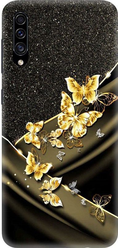 Crafto Rama Back Cover for Samsung Galaxy A50s, SM-A507FN, Butterflies, Yellow, Colourful Butterfly, PRINTED, BACK COVER  (Multicolor, Hard Case, Pack of: 1)