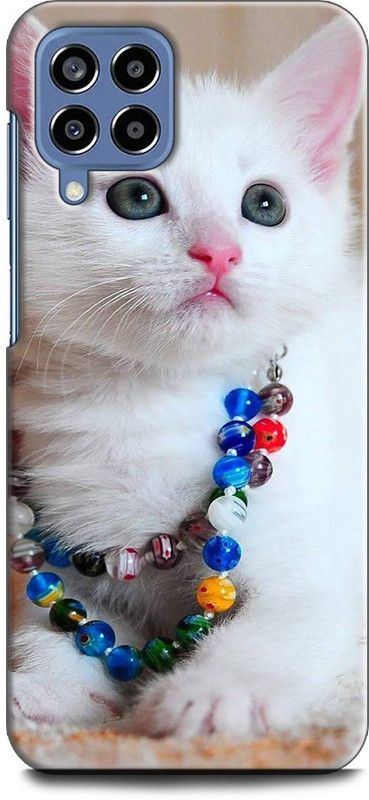 WallCraft Back Cover for SAMSUNG Galaxy M53 5G CAT, WHITE CAT, CUTE CATE, LITTILE CAT, BLUE EYES CAT  (Multicolor, Dual Protection, Pack of: 1)