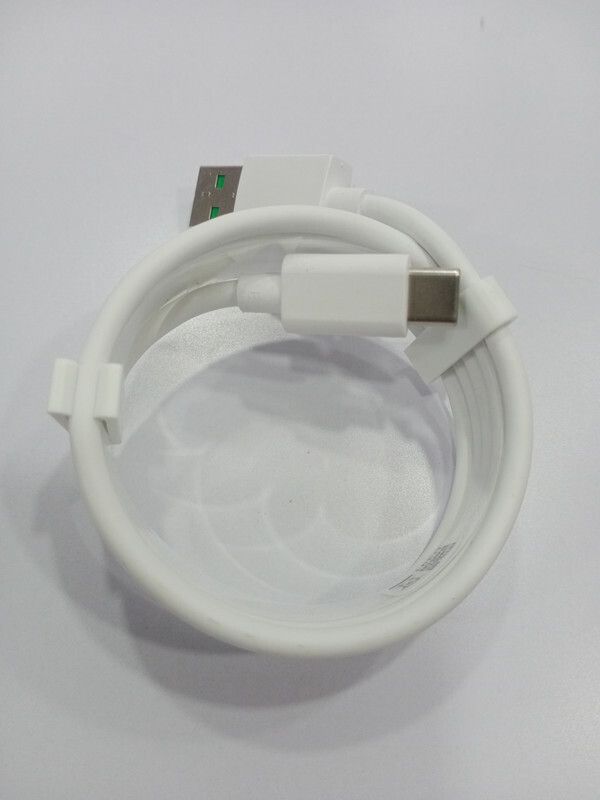AYUVEDA USB Type C Cable 6.5 A 1.00430999999996 m Copper Braiding mi usb type c cable  (Compatible with 65W-10W/6.5A VOOC/WARP/DASH/DASH/SUPERVOOC/SUPERDART CHARGER CABLE, White, One Cable)