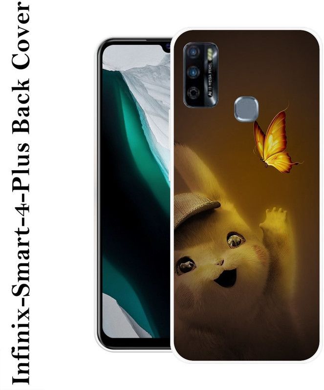 BAGRA Back Cover for Infinix Smart 4 Plus  (Green, Grip Case, Silicon)