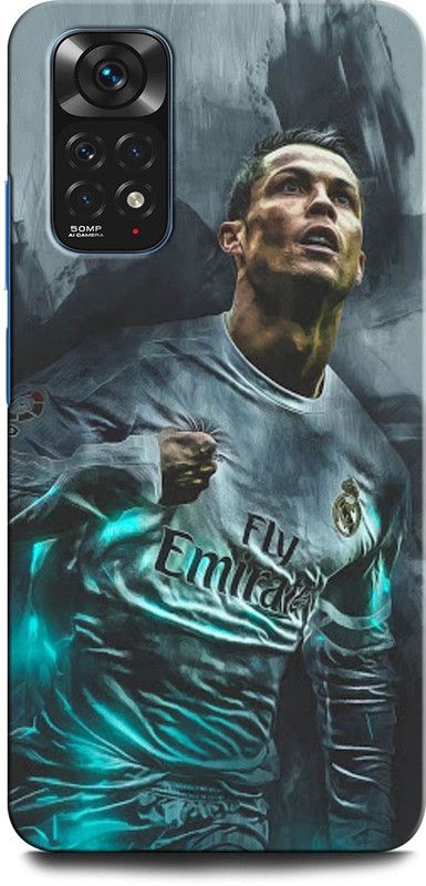 ORBIQE Back Cover for Redmi Note 11s CRISTIANO RONALDO, RONALDO 7, CR, 7, FOOTBALL, SPORTS, REAL MADRID  (Multicolor, Hard Case, Pack of: 1)